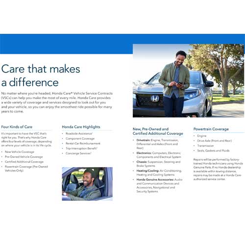 Honda Care brochure